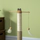 image 6 of PawHut Cat Tree Scratching Post with Interactive Toy Ball Jute Sisal Wood
