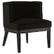 image 1 of Interiors by Premier Black Velvet Chair, Supportive Backrest Lounge Chair, Easy to Clean Velvet Accent Chair, Space-Saving Small Chair