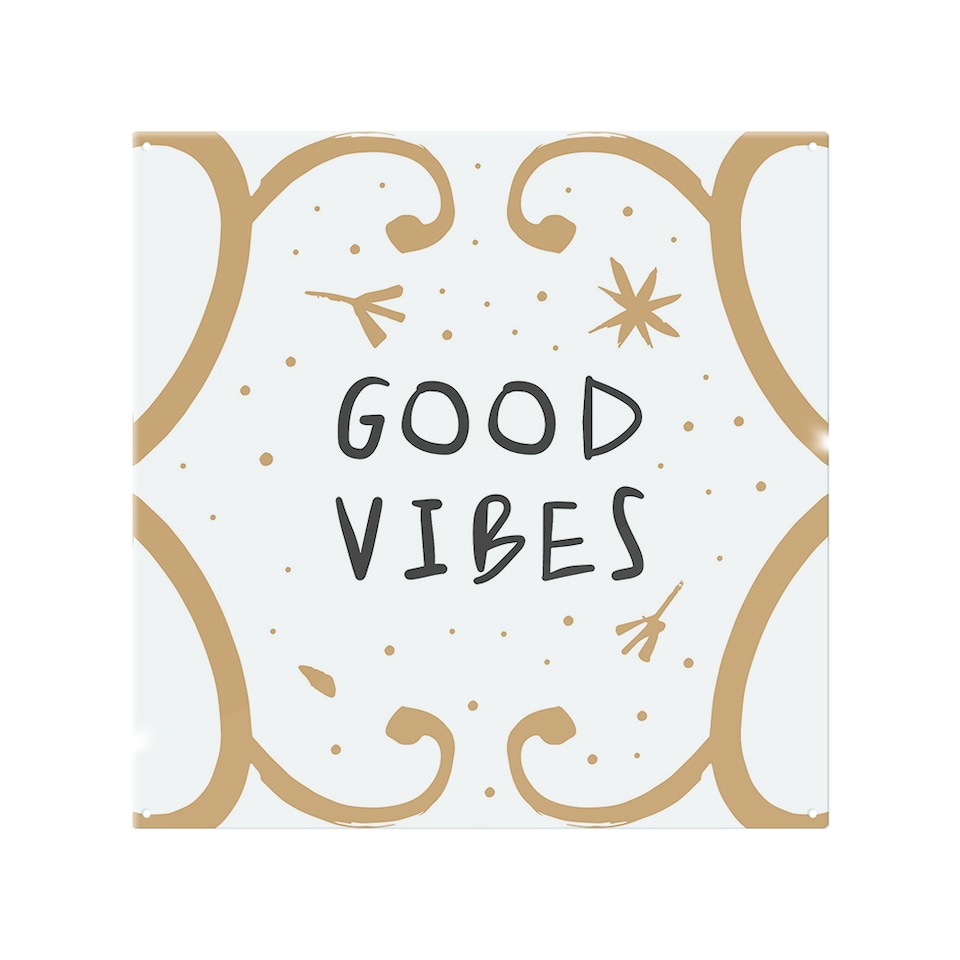 image 1 of Good Vibes Splash Back | White