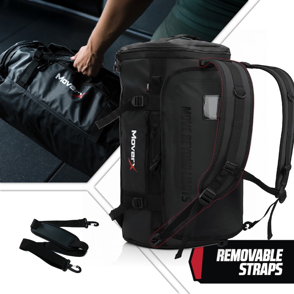 image 1 of MoverX 45L Heavy-Duty Waterproof Rucksack, Gym Bag, Duffle Bag
