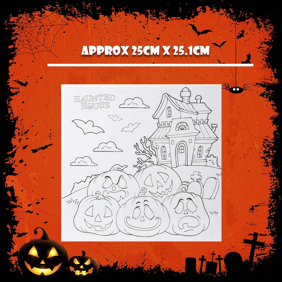 image 1 of vfm-estore Halloween Canvas Craft Accessory - 25cm Trick or Treat House
