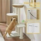 image 6 of Yaheetech 91 cm Tall Rattan Cat Tree with Natural Sisal Beige