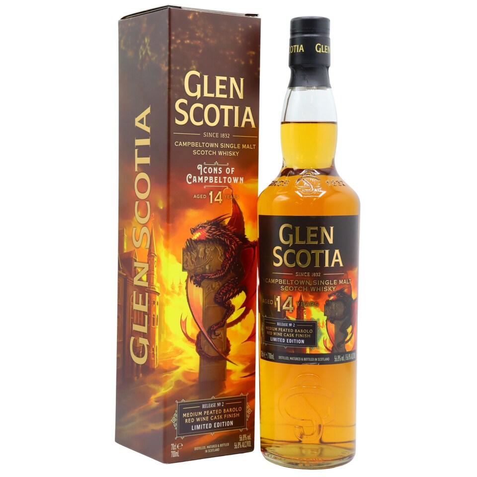 image 1 of Glen Scotia - Icons Of Campbeltown Release No. 2 Single Malt Scotch 14 year old Whisky | Multi | Smoky with hints of fiery red candied fruits and berries, dry spicey end note, subtle maritime salinity | 1