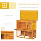 image 4 of Pawhut 90cm 2 Tiers Rabbit Hutch Wooden Pet Cage Run Vintage Bunny House