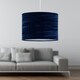 image 6 of Set of 2 Navy Blue Crushed Velvet 33cm Pendant Lightshades | Blue | Large | 2