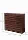 image 3 of Essentials 3 Door Shoe Cabinet Walnut Finish