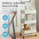 image 3 of 3 Tier Storage Cart On Wheels Home Kitchen Office Bath-Bedroom Organiser White White