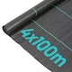 image 1 of Harbour Housewares 110gsm Weed Control Membrane - 4m x 100m (8 Rolls) Black