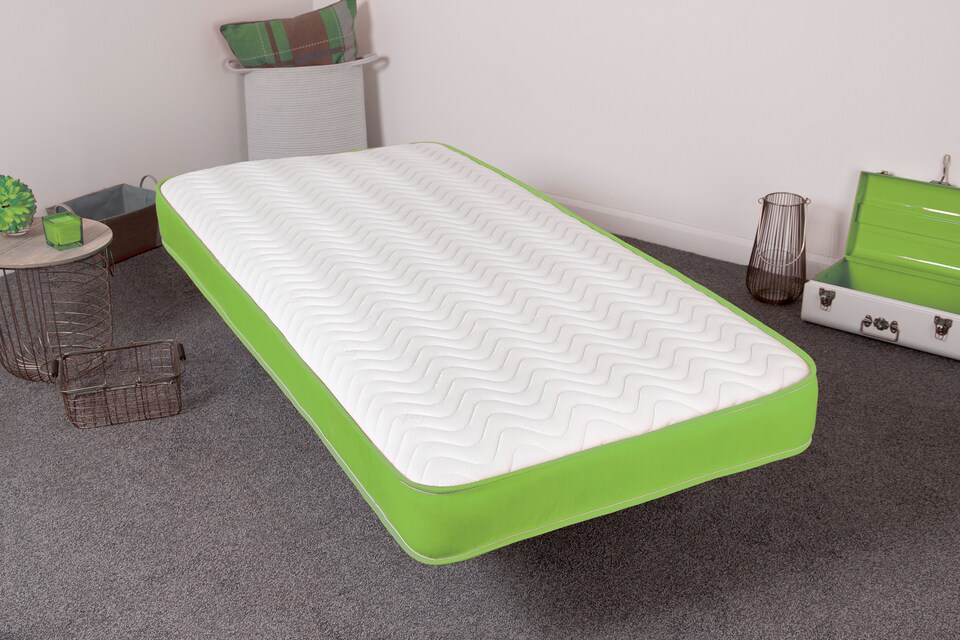 image 1 of Hybrid Memory Foam & Pinna-Coil Mattress - Soft/Medium Cooltouch+ Breathable | Green | Small Double