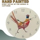 image 4 of Marco Paul 30cm Hand Painted Pheasant Clock Multi