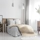 image 4 of Stockholm Collection Recycled Cotton Throw in Taupe (70" x 100") Brown | Natural
