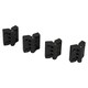 image 1 of 4 Pack Black Polyamide Hinge Reinforced Plastic 39x39mm Italian Made Industrial Black