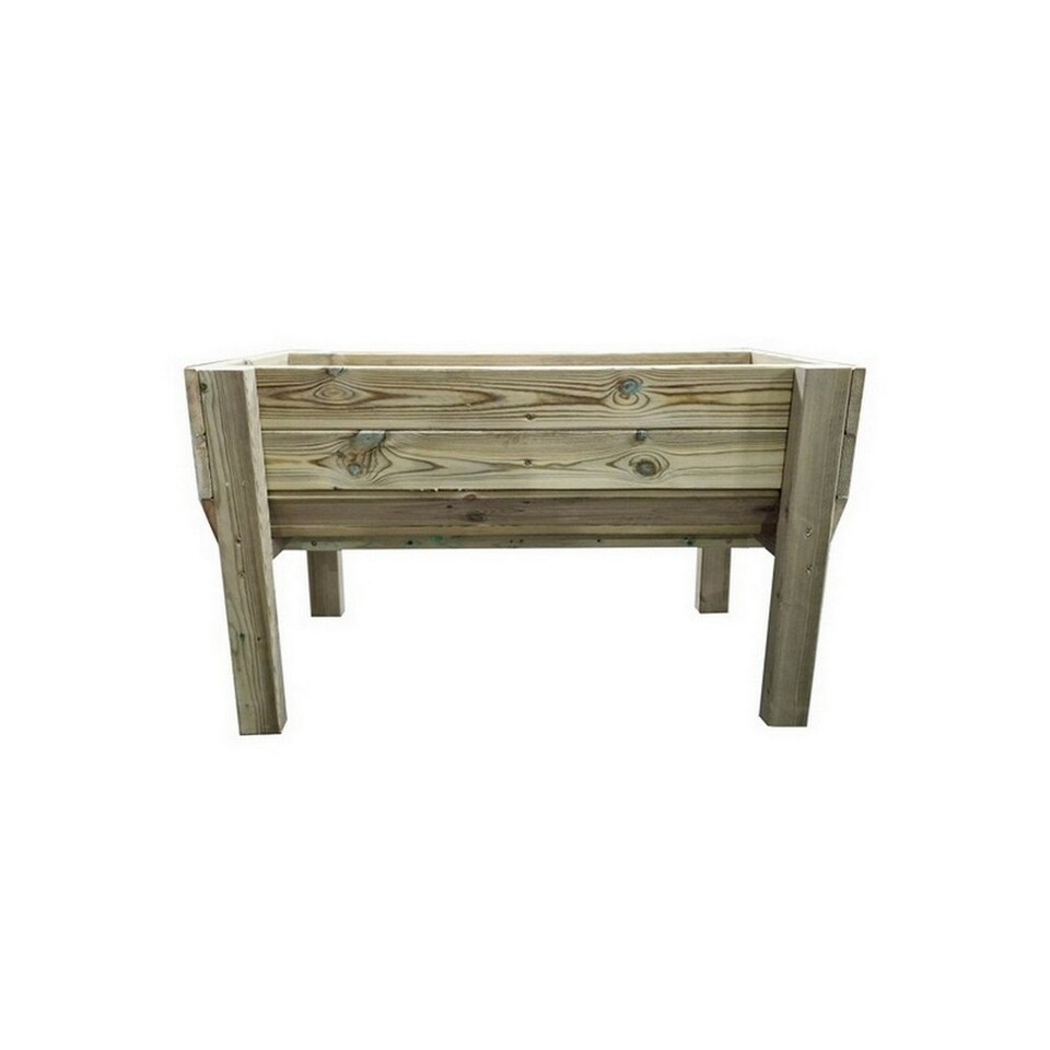 image 1 of Multi Pack of 2 - Raised Veg Trug Garden Planter - Scandinavian Redwood - L52 x W180 x H60 cm - Minimal Assembly Required | Brown