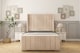 image 1 of Sloomy Hargrave Sand Naples Bed Frame With Mattress With 50"  Upholstered Wingback Headboard 3' Single