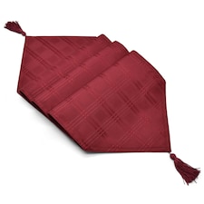 Velosso Hampton Woven Jacquard Table Runner Silver | Silver