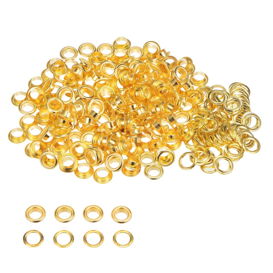 image 1 of 10mm Eyelets with Washers Durable Iron Grommets for DIY Project-100pcs