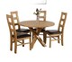 image 1 of Oregon Round Oak Dining Table and 4 Yale Chairs | Brown | Brown | 1