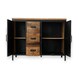 image 3 of Induse Large Sideboard - Mango Wood/Iron - L42 x W160 x H78 cm - PP Sawn Finish Black
