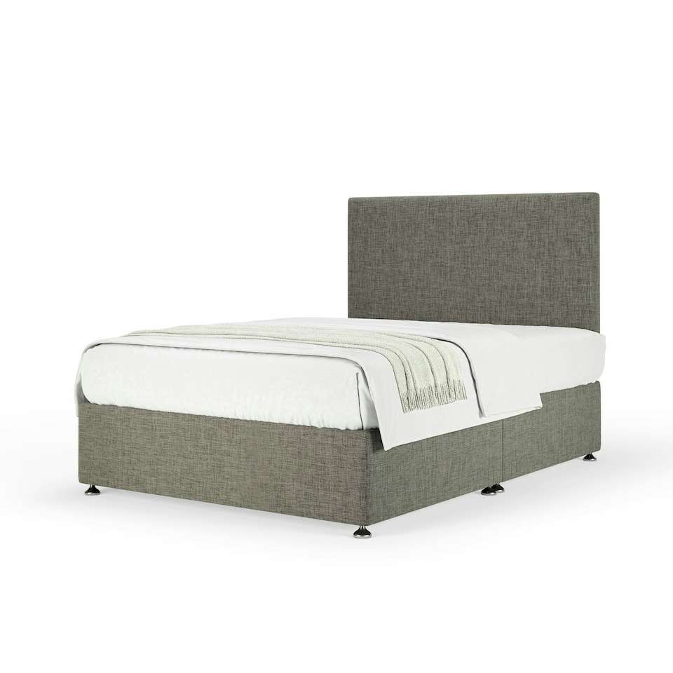 image 1 of Majestic 1000 Pocket Sprung Slate Linen Divan Set And Valencia Headboard Small Double