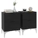 image 9 of HOMCOM Bedside Tables Set of 2 with 2 Drawers for Bedroom, Living Room, Black