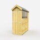 image 1 of 4 x 11 Feet Apex Shed - Double Door With Windows - Wood - L329 x W118 x H217 cm Brown
