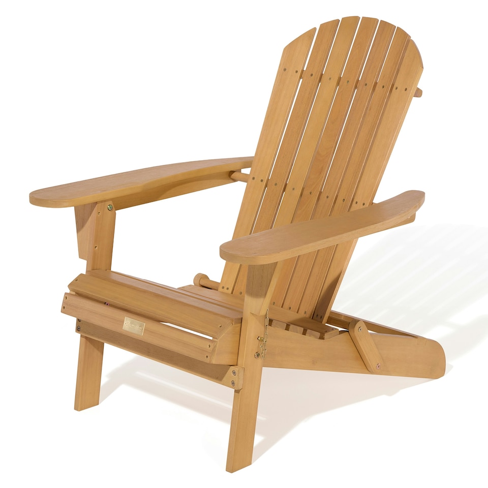image 1 of Rowlinson Sandwon Folding Adirondack Chair | Multi | Natural