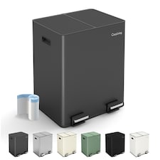 30L Dual Pedal Bin for Recycling and General Waste Kitchen Bin (2x15L)