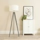 image 1 of ValueLights Jackson Grey Wooden Tripod Floor Lamp Base