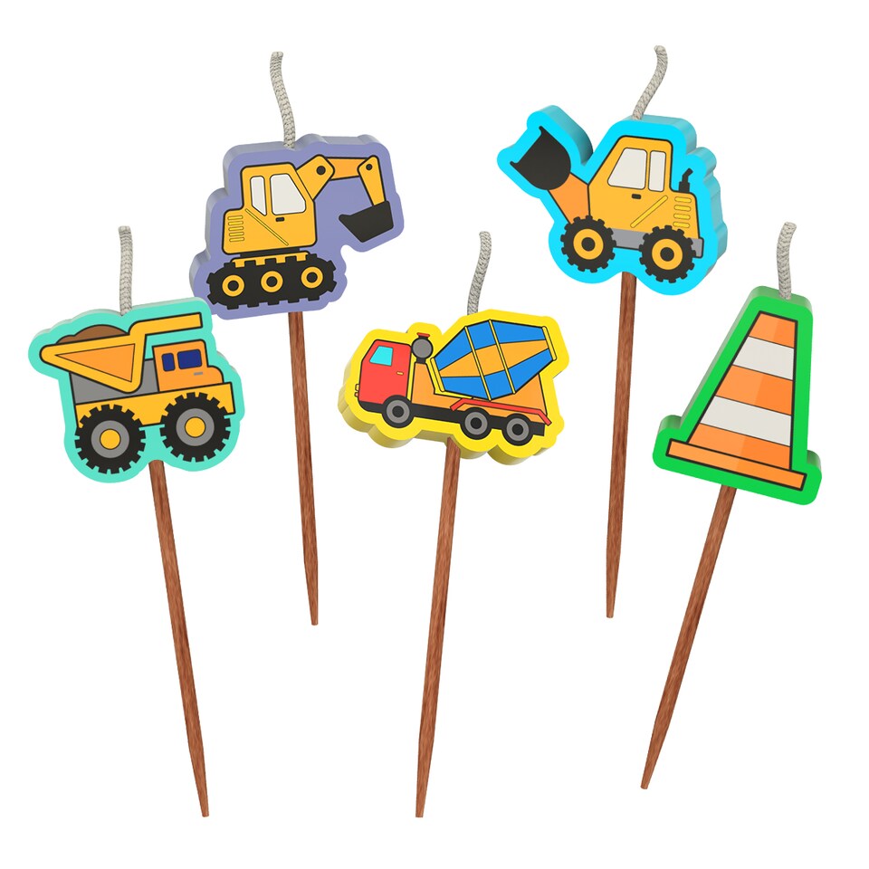 image 1 of Novelty Cake Candle Set - Construction