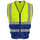 image 1 of Pro RTX High Visibility Unisex Adults Executive Waistcoat - Hi Vis Yellow/Royal Blue - 4XL