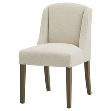 Compton BouclÃ© Dining Chair - Wood - L59 x W52 x H87 cm - Cream Cream