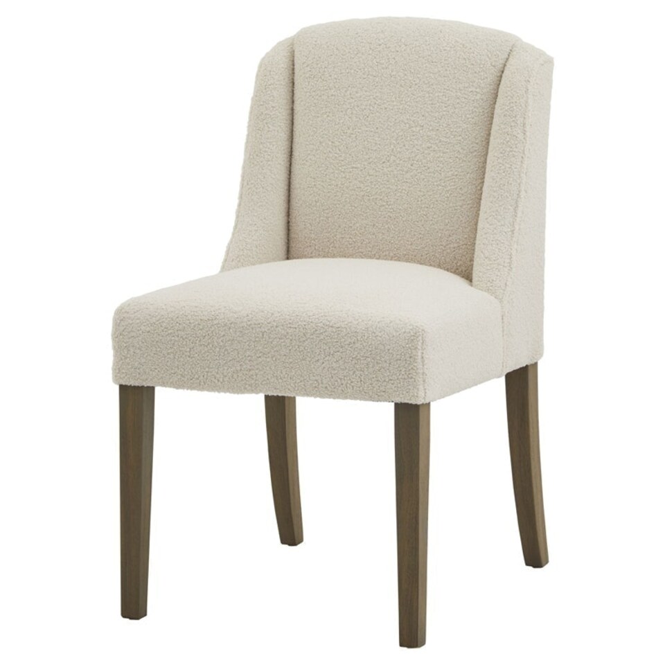 image 1 of Compton BouclÃ© Dining Chair - Wood - L59 x W52 x H87 cm - Cream Cream