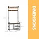 image 6 of Industrial 180CM Tall Coat Stand With 9 Hooks One Size