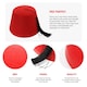 image 2 of Pack of 24 Deluxe Red Fez Hat Red | One Size