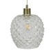 image 7 of First Choice Lighting Set of 2 Baine Clear Textured Glass with Satin Brass Pendant Fittings Bronze | Red
