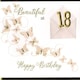 image 1 of Second Nature Handmade Birthday Card Notting Hill Range 18th Birthday - Scattered Butterflies #NH038