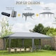 image 3 of Outsunny 3 x 6 m Pop Up Gazebo Patio Party Event Heavy Duty Canopy Black