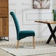 image 5 of Rimini Velvet Fabric Dining Chairs - Set of 2 - Teal