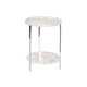 image 1 of Side table DKD Home Decor White Silver Metal MDF Wood 40 x 40 x 53 cm N/A