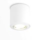 image 1 of ValueLights 4 x GU10 White Tiltable Surface Mounted Ceiling Spotlight Downlights - Complete with 4 x 5W GU10 Warm White LED Bulbs