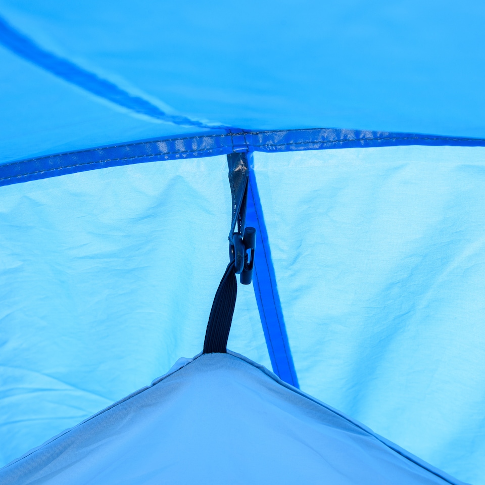 image 1 of Outsunny 3 Man Camping Tent with 2 Rooms Porch Vents Rainfly Weather-Resistant