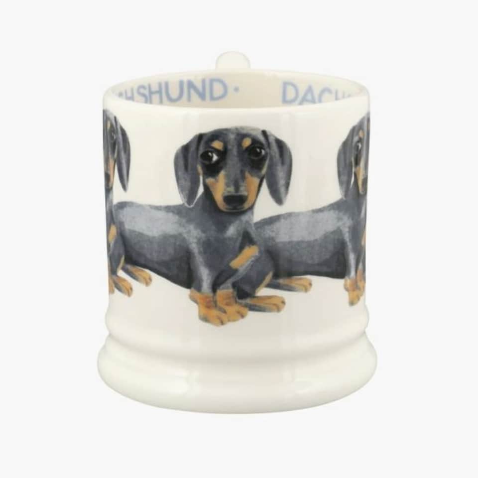 image 1 of Mug: 1 x 300ml Emma Bridgewater Dachshund 1/2 Pint Mug, Ceramic White