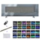 image 3 of Living and Home 72 Inch Electric Fireplace- Recessed/Wall-mounted with Remote and Touch Screen,1800W,Grey