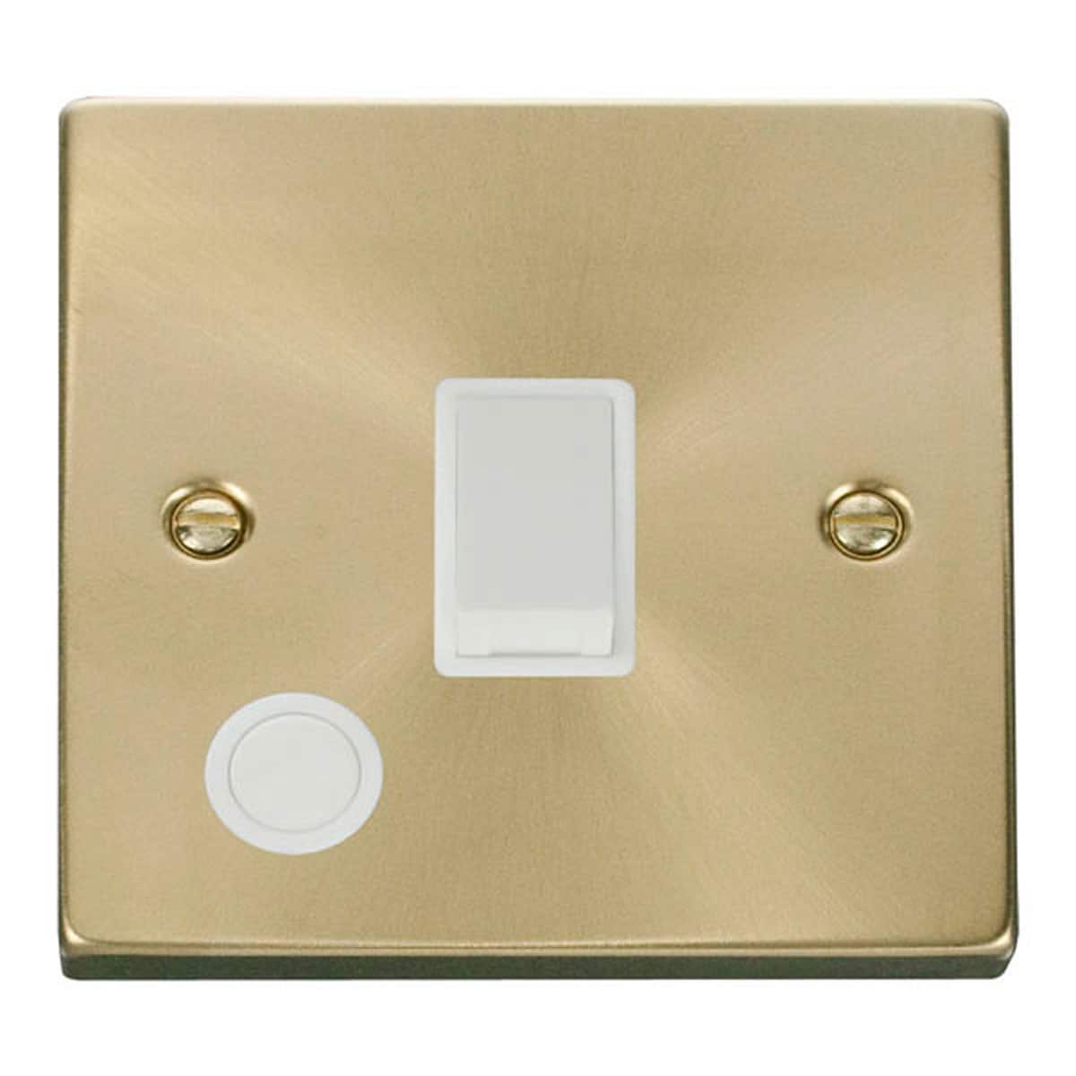 SE HOME Satin Brushed Brass 1 Gang 20A DP Switch With Flex Gold Satin Brass