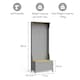 image 9 of VonHaus Grey Coat Rack Stand and Shoe Storage Bench for Hallway