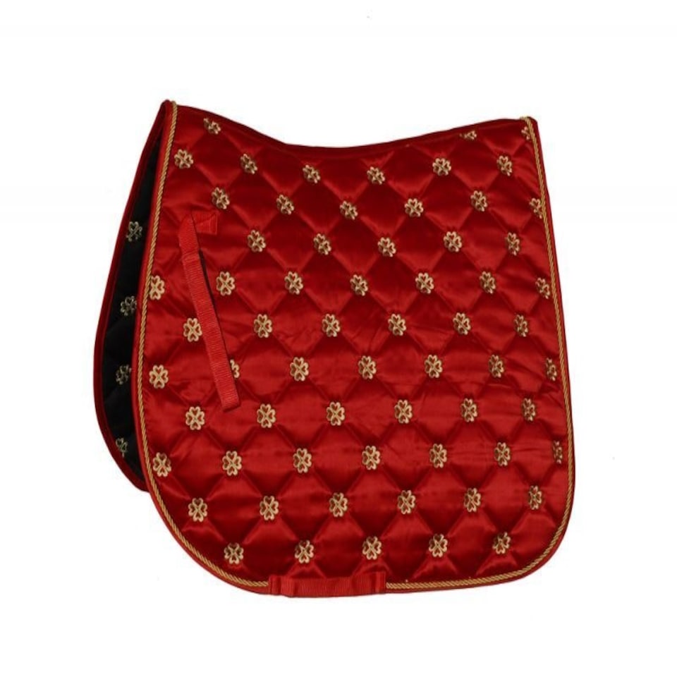 image 1 of Rhinegold Lucky Clover Satin Saddle Pad Black | Size: Pony
Colour: Black