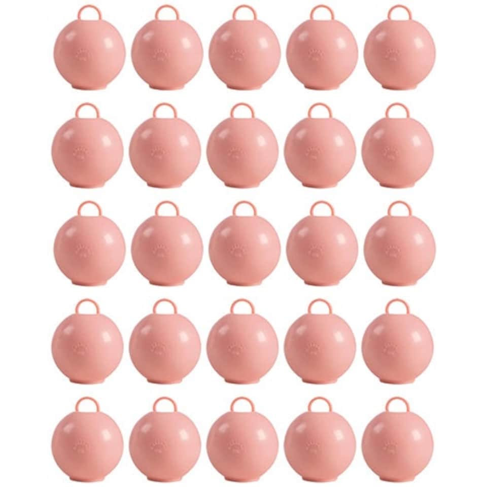 Baby Pink Round Bubble Balloon Weights - Pack of 25