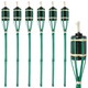 image 1 of Harbour Housewares Bamboo Garden Fire Torches - 60cm - Green - Pack of 6