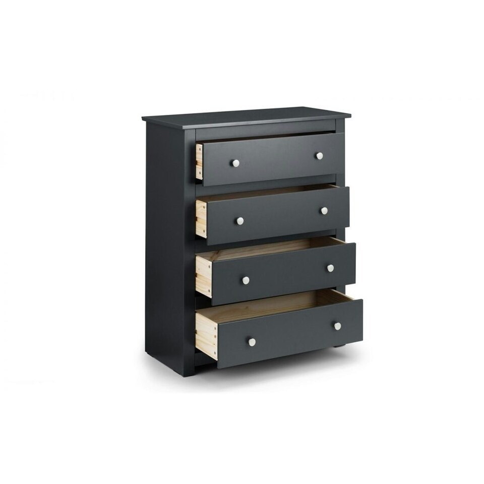 image 1 of Clean Anthracite 4 Drawer Chest