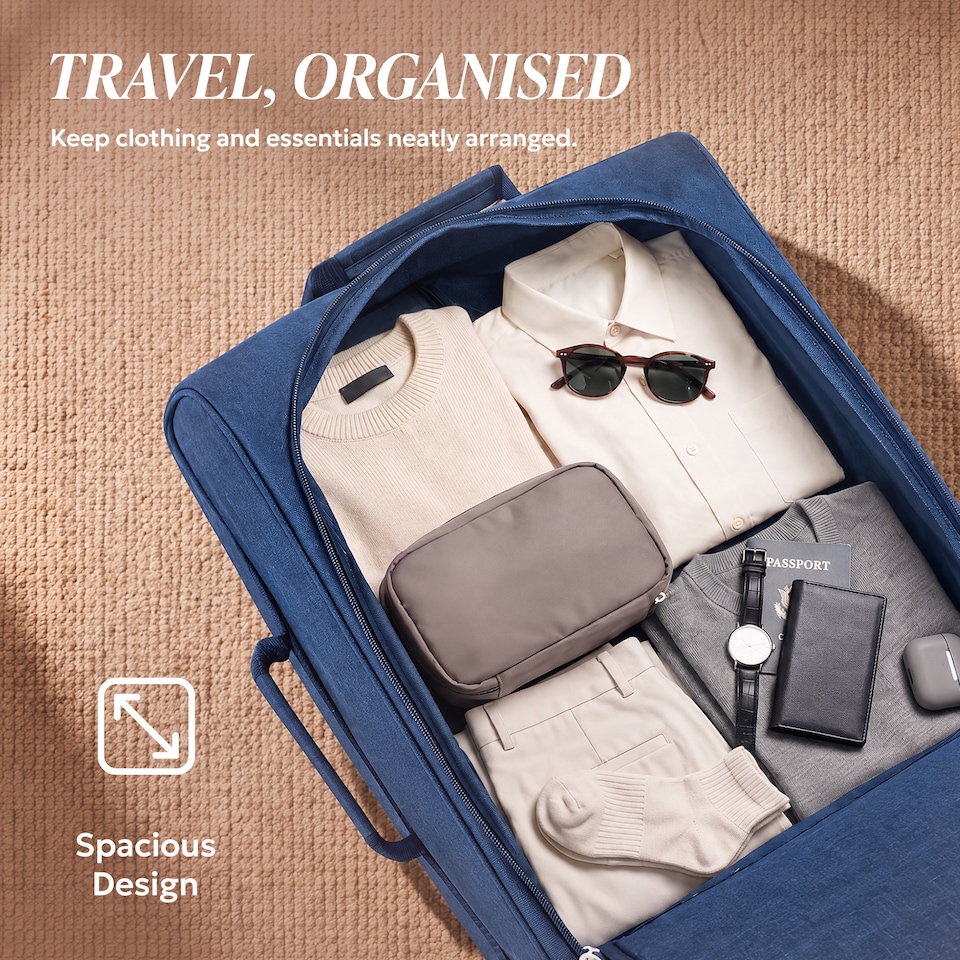 image 1 of Lugg Mars Soft Cabin Bag with Wheels 56x45x25cm for EasyJet Overhead Locker